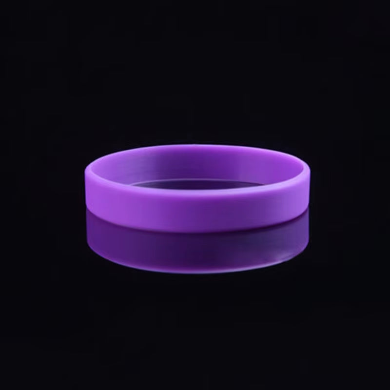 Wholesale 12Colors 1Pc Women Men Silicone Rubber Wristband Flexible Wrist Band Cuff Bracelet Sports Jogger Running Casual Bangle
