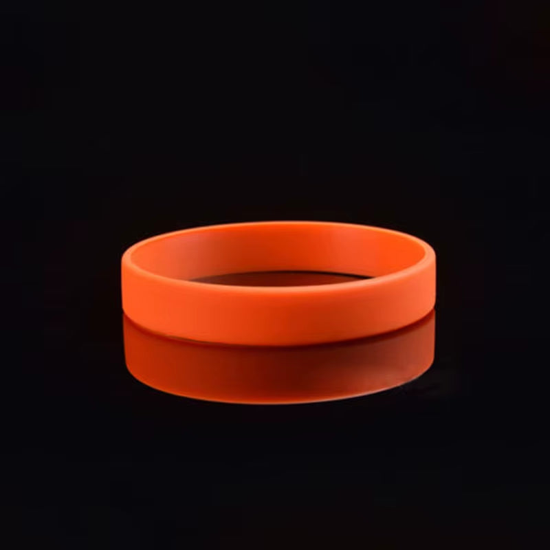 Wholesale 12Colors 1Pc Women Men Silicone Rubber Wristband Flexible Wrist Band Cuff Bracelet Sports Jogger Running Casual Bangle