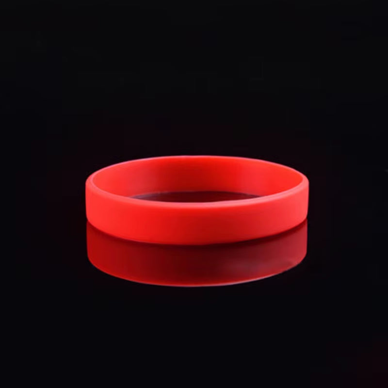 Wholesale 12Colors 1Pc Women Men Silicone Rubber Wristband Flexible Wrist Band Cuff Bracelet Sports Jogger Running Casual Bangle