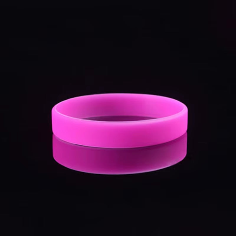 Wholesale 12Colors 1Pc Women Men Silicone Rubber Wristband Flexible Wrist Band Cuff Bracelet Sports Jogger Running Casual Bangle